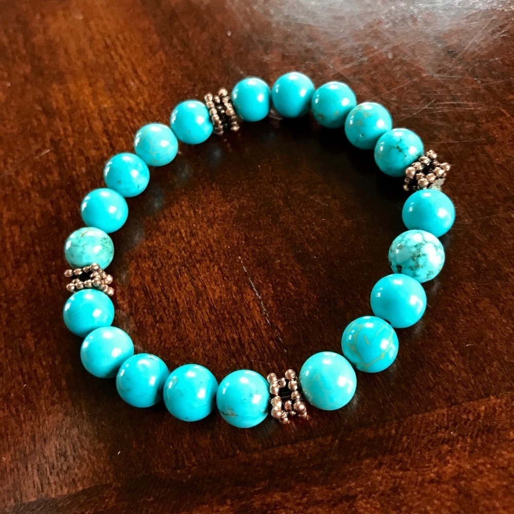 Magnesite & copper bracelet